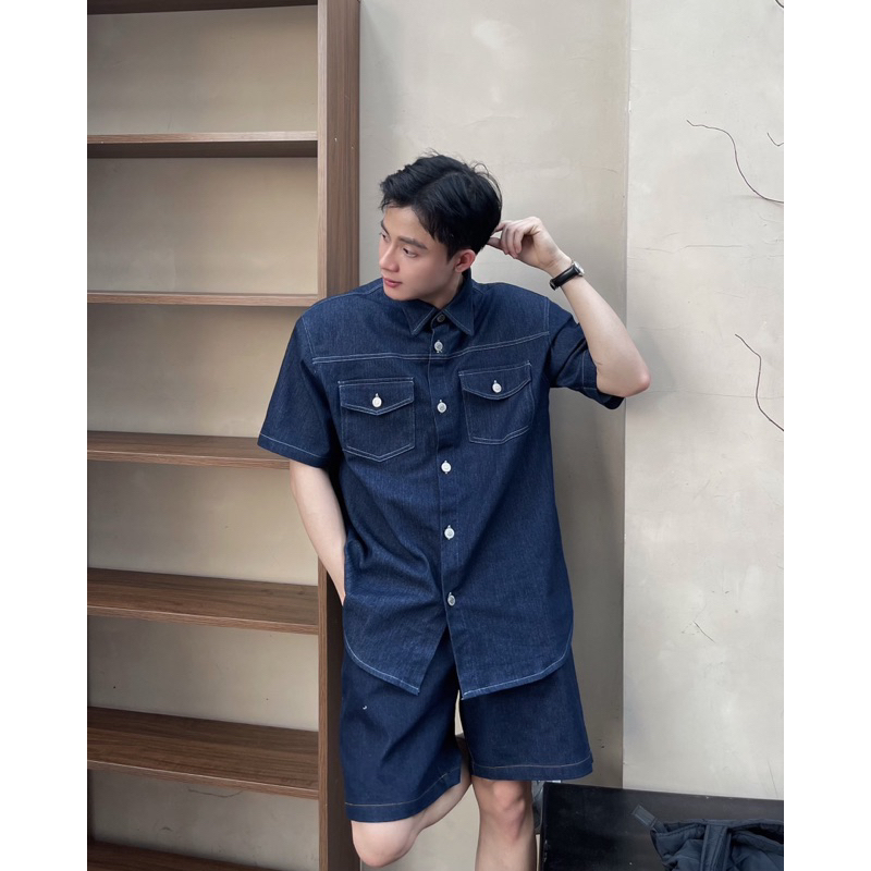 ÁO SƠ MI BÒ NGẮN TAY BY ONDÉ