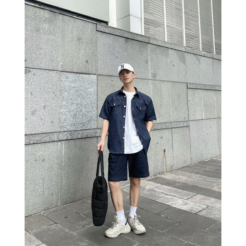 ÁO SƠ MI BÒ NGẮN TAY BY ONDÉ