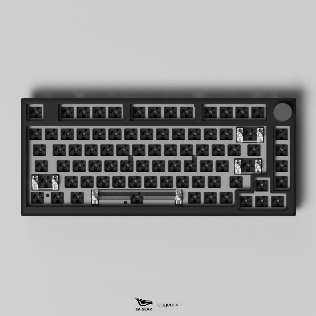 Kit bàn phím cơ custom FL-Esports MK750 3 modes, mạch XUÔI, gasket mount - EA Gear