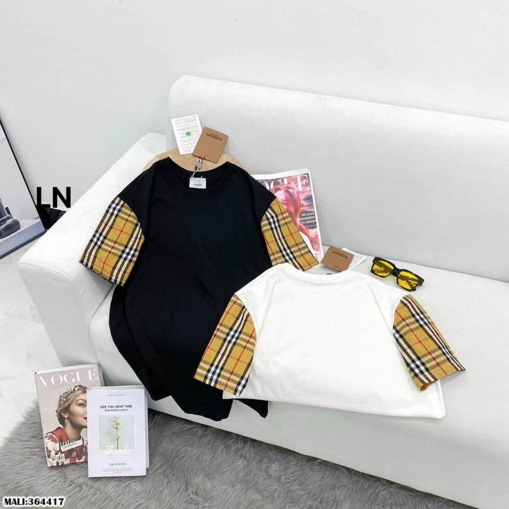 Áo Phông Tay Kẻ Vàng BBR cho Nam Nữ  fom rong Unisex