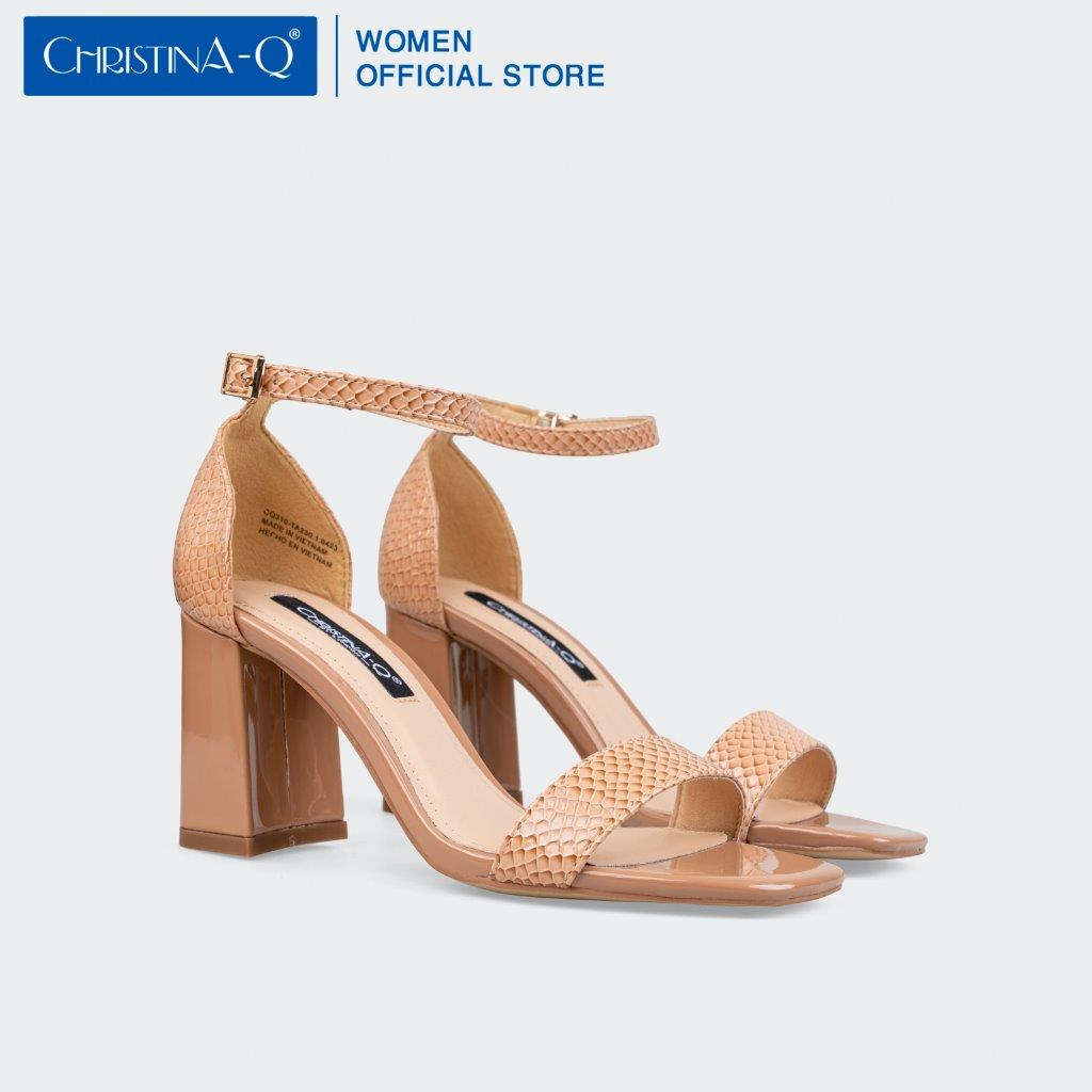 Giày Sandals Nữ Gót Trụ ChristinA-Q XDN310