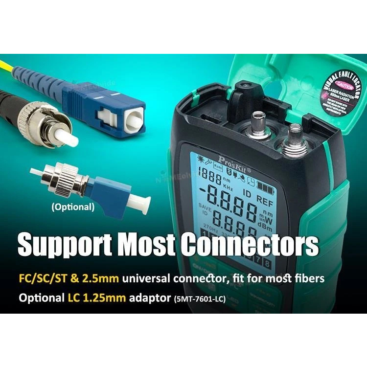 Máy đo công suất quang mini Pro'sKit - 4in1 kèm soi 15km