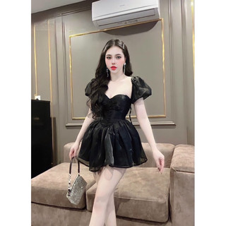 Đầm tơ cúp nút bọc bigsize 55kg-95kg🍒🍒