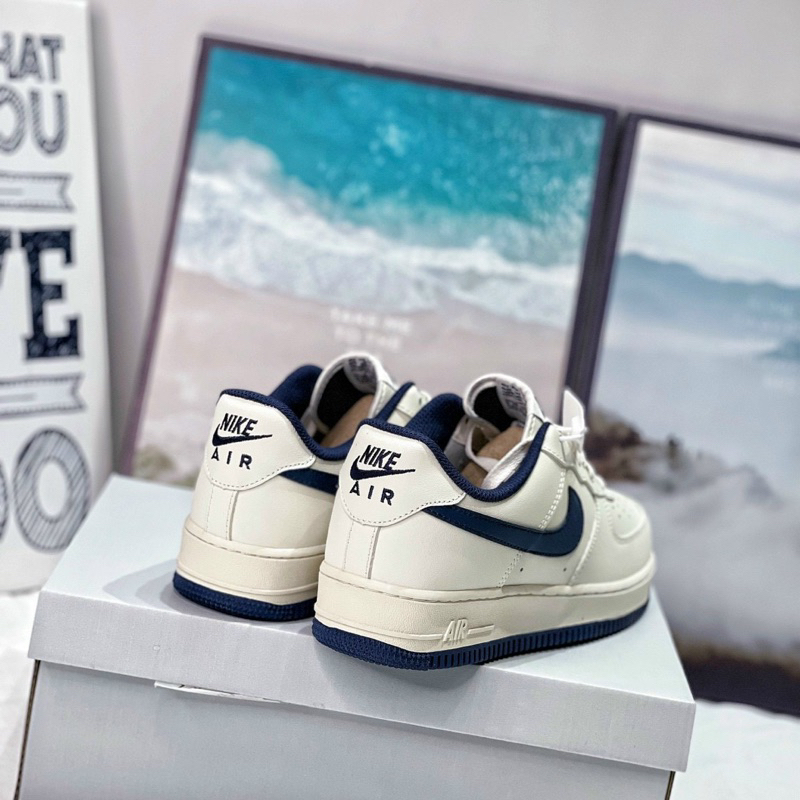 Giày Air Force 1 Xanh Navy, Sneaker Nam Nữ Full Box Tặng Tất