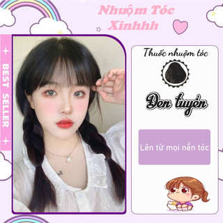 Thuốc nhuộm tóc màu đen tuyền không tẩy | nhuộm tóc xinhhh