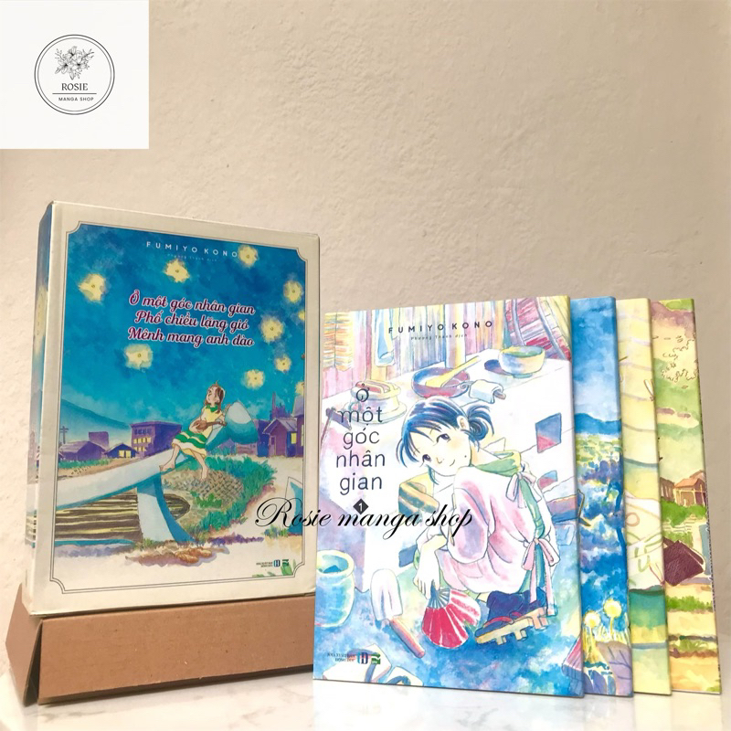 Boxset Ở một góc nhân gian Phố chiều lặng gió mênh mang anh đào - Fumiyo Kono