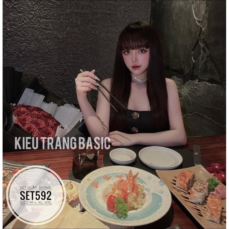 Sét áo đen + quần nâu bigsize 55kg-90kg🍒🍒