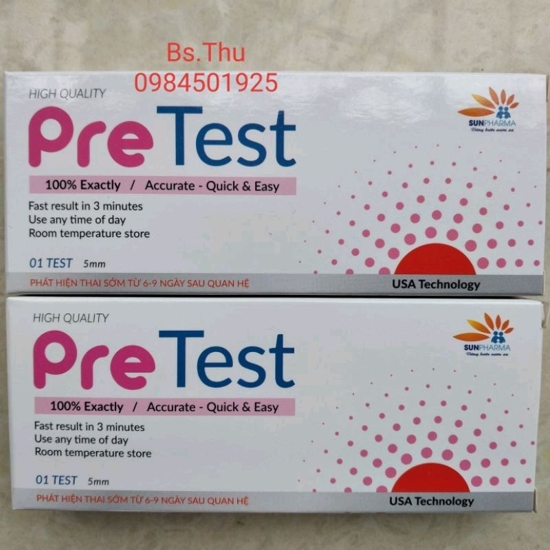 Que thử thai QUICKSEVEN PRE TEST nhanh chóng, chính xác, thử mọi thời gian trong ngày, vạch to rõ nét