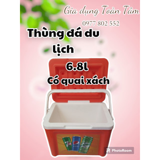 THÙNG ĐÁ DU LỊCH 6LIT8 ĐẾN 12L có quai xách. HÀNG KHUYẾN MÃI CỦA TRÀ XANH 0 ĐỘ, Ô Long