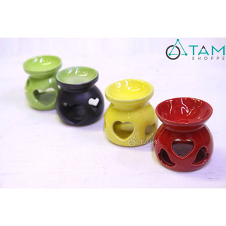 Đèn đốt tinh dầu trầm tim màu DDTD-GOM-04-TAN