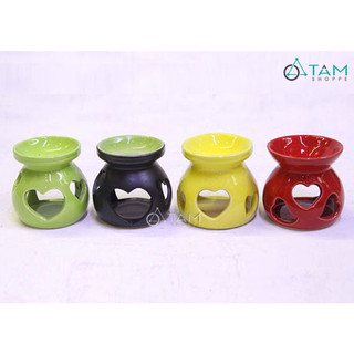Đèn đốt tinh dầu trầm tim màu DDTD-GOM-04-TAN