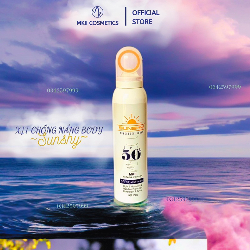 XỊT CHỐNG NẮNG BODY - SUNSHY MKII COSMETICS VIETNAM