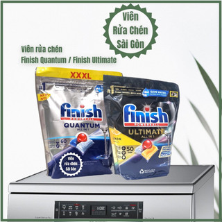 Viên rửa chén Finish Quantum, Finish Ultimate [Mạnh nhất cho máy rửa bát]