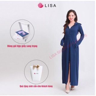 Áo chống nắng toàn thân nữ 2 lớp dáng dài, váy chống nắng áo choàng liền thân vải thông hơi làm mát cao cấp