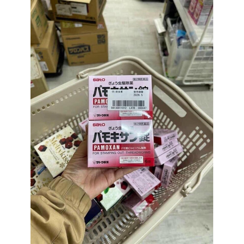 Hộp 6 viên TAY GIUN SÁN XÔ LÃI PAMOXAN Sato Nhật Bản
