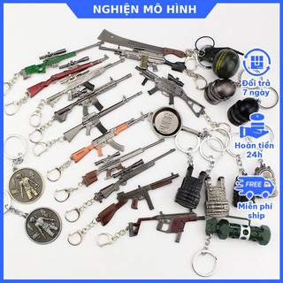 Móc khoá mô hình pubg awm akm k98 ak m416 m249 m16a4 flare gun thompson aug a3 ump9 vector sks