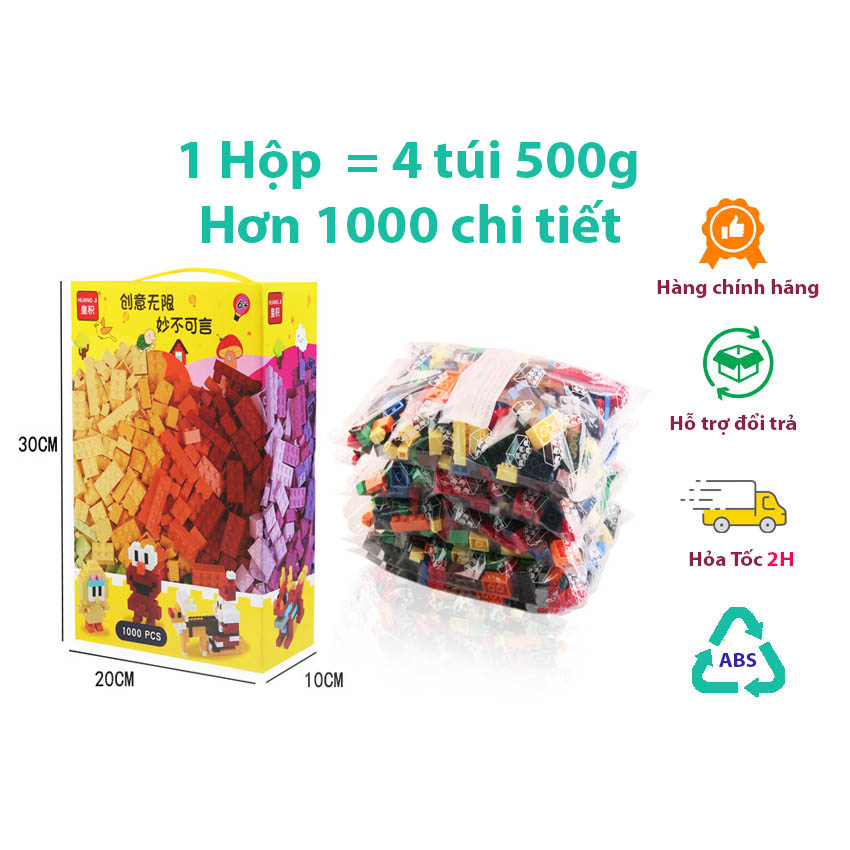 Đồ Chơi Lắp Ghép Cho Bé Trai Và Bé Gái - 500g Chi Tiết Gạch Chủ Đề Sáng Tạo Nhựa ABS An Toàn Cho Trẻ