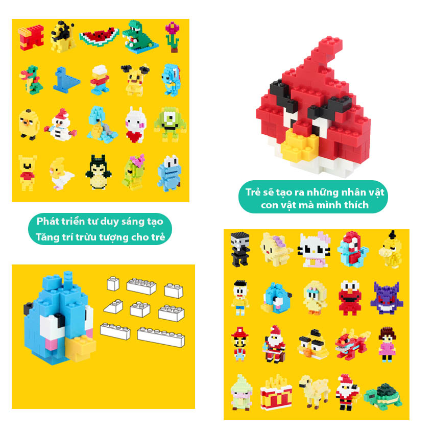 Đồ Chơi Lắp Ghép Cho Bé Trai Và Bé Gái - 500g Chi Tiết Gạch Chủ Đề Sáng Tạo Nhựa ABS An Toàn Cho Trẻ