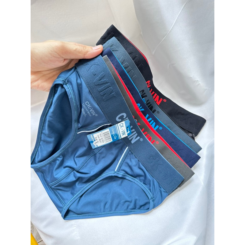 Combo 5 quần lót nam thun lạnh tam giác, hàng cao cấp CK_VIN  bảng lưng bự- chất thấm hút mồ hôi, kháng khuẩn