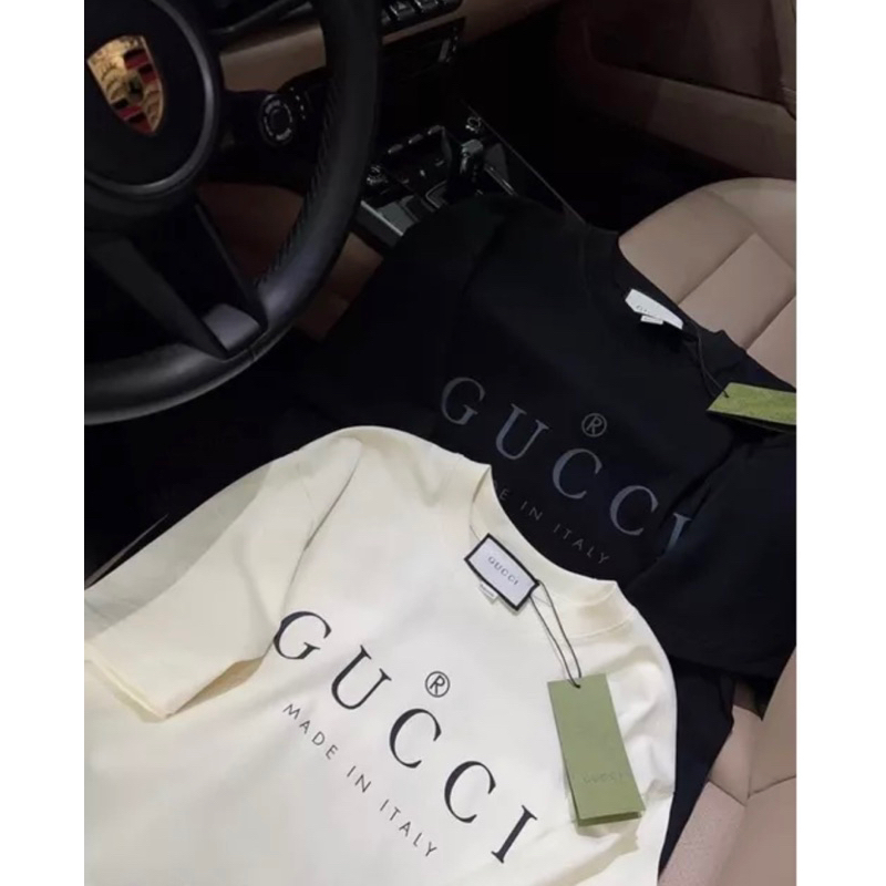 Áo Thun Gu_CCi Basic Cotton Dày Dặn Đầy Đủ Tem Tag