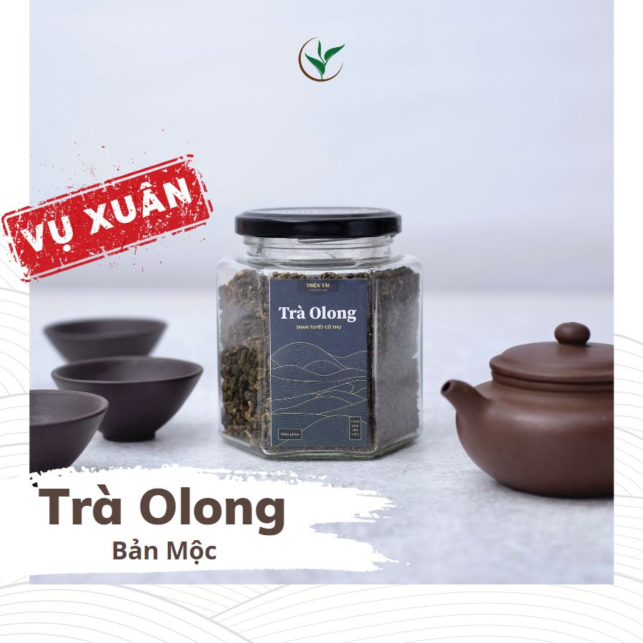 Hũ Trà Olong Bảo Lộc Lâm Đồng Trà Vụ Xuân Hảo Hạng Thiện Tài Lọ Thủy Tinh 175gram Quà tặng