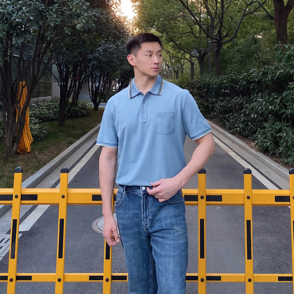 Áo Polo nam cổ bẻ CÓ TÚI Logo Thêu  SIXMEN - vải cá sấu CVC cotton dày dặn thoáng mát, nam tính