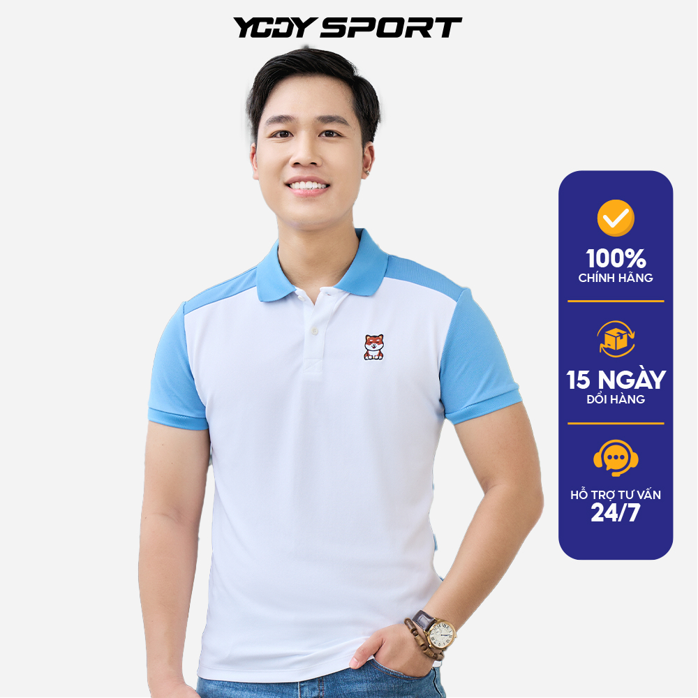 Áo Polo Nam YODY SPORT Cafe Thêu Ngực Hình Động Vật Thoáng Mát Thấm Hút APM5329