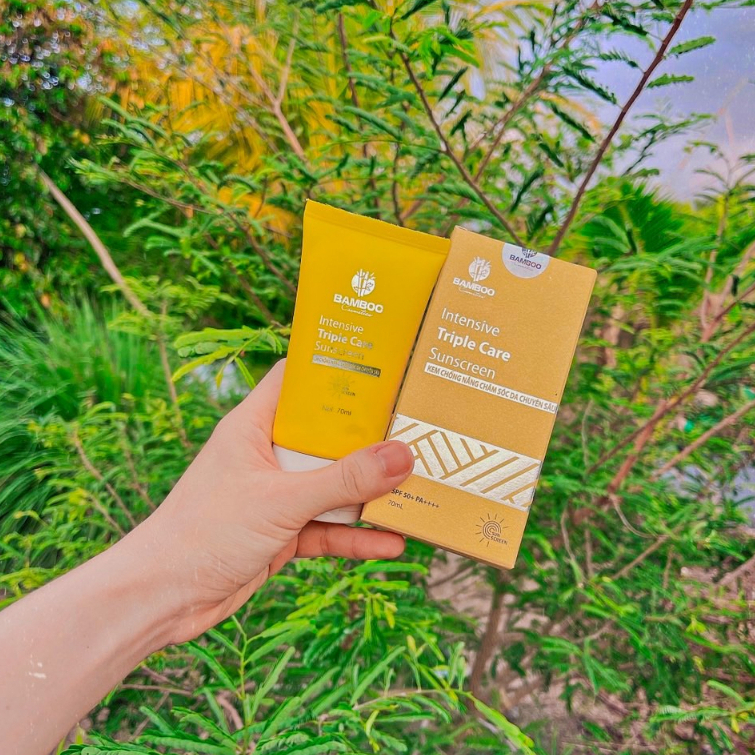 Combo Kem dưỡng face bamboo, serum b5 bamboo, kem chống nắng bamboo