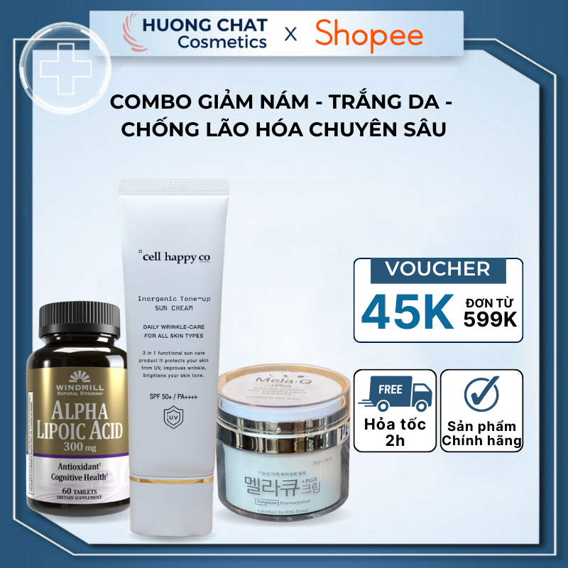 Bộ 3 Giảm Nám Chuyên Biệt, Trắng Da, Chống Lão Hóa, Chống Oxy Hóa