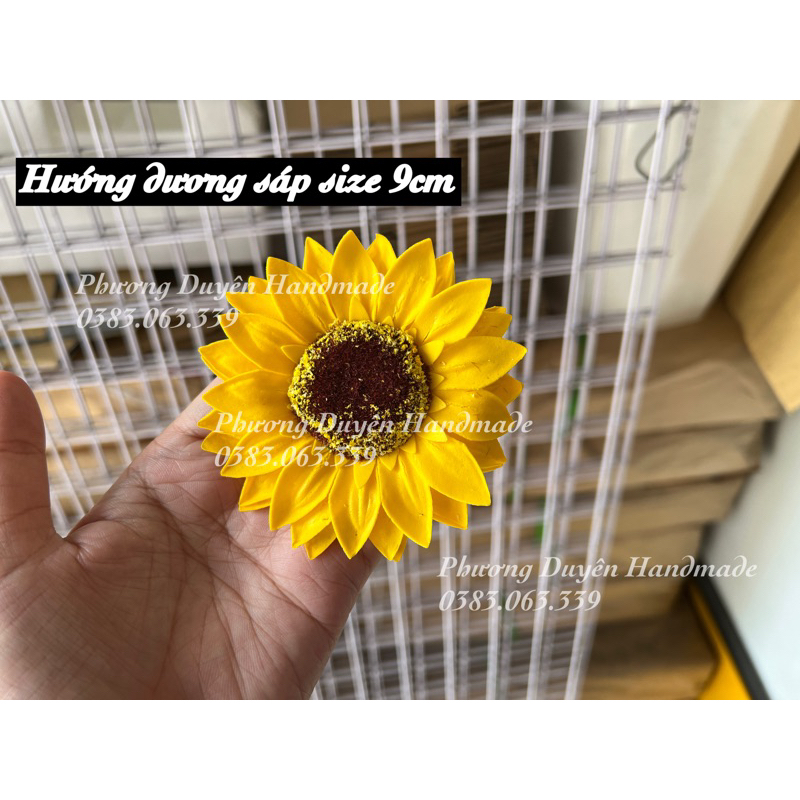 Combo 10 bông hướng dương sáp bó hoa, trang trí ( KHÔNG KẼM)
