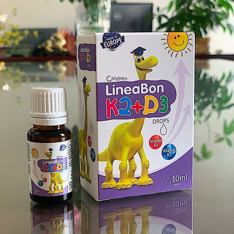 Lineabon d3 k2 Vitamin d3 k2 mk7 Vitamin d3 cho trẻ sơ sinh Canxi d3k2 Lọ 10ml