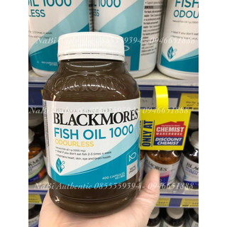 Dầu cá Blackmore - Blackmore fish oil 1000 Odourless, 400 viên