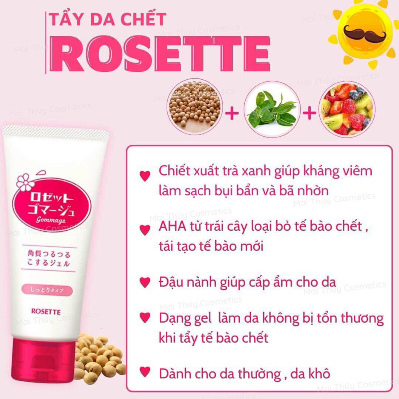 Tẩy tế bào chết rosette 25gr