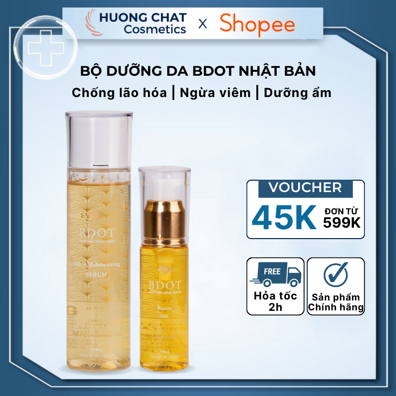 Cặp đôi dưỡng da đỉnh cao BDOT Nhật Bản - xóa mờ nếp nhăn nám tăng độ đàn hồi giúp trẻ hóa làn da