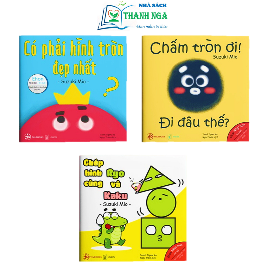 Sách - Ehon Điều Kỳ Diệu Của Hình Khối - Bộ 3 cuốn Ehon Nhật Bản dành cho bé 0-6 tuổi