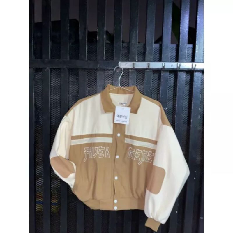 BOMBER DA LỘN 2 LỚP FORM LỬNG CỔ BẺ