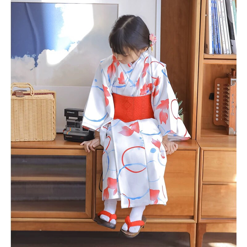 Kimono Yukata cho bé Gái họa tiết Cá Chép
