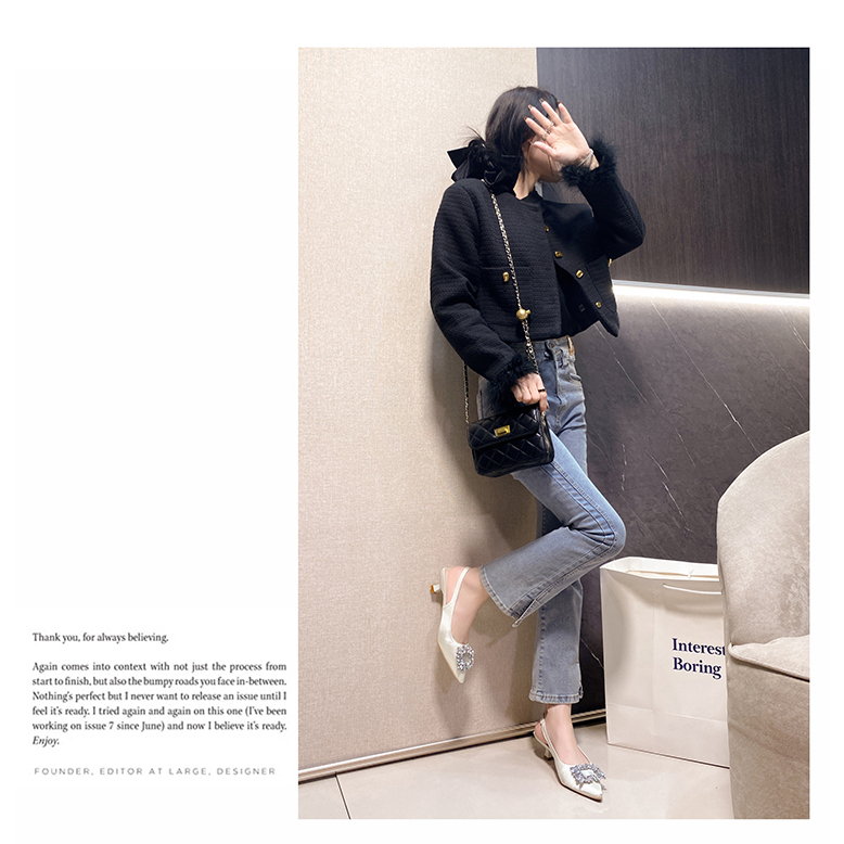 Giày cao gót big size gót 3cm size 40 - 43 gót nhọn