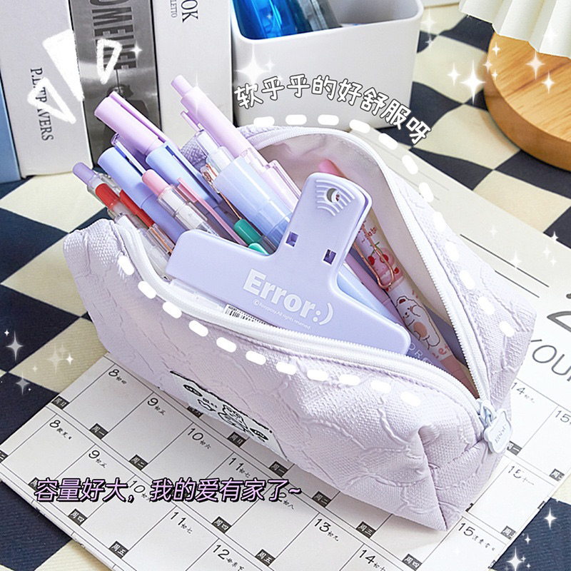 Túi Đựng Bút Vải phong cách Hàn Quốc Siêu To Tiện Dụng