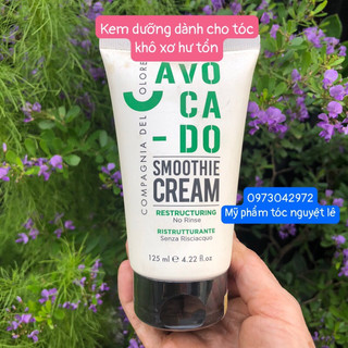 DẦU XÃ KHÔ DÀNH CHO TÓC HƯ TỔN SMOOTHIE CREAM AVOCADO DEL COLORE 125ML