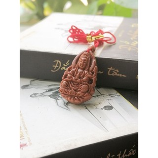 Mặt dây chuyền phật bà Quan âm đá kim sa nâu