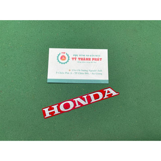 Tem Honda bửng AB 08 Đỏ ( chử Honda Xi nền Đỏ 110mm ) ( 1 Miếng )