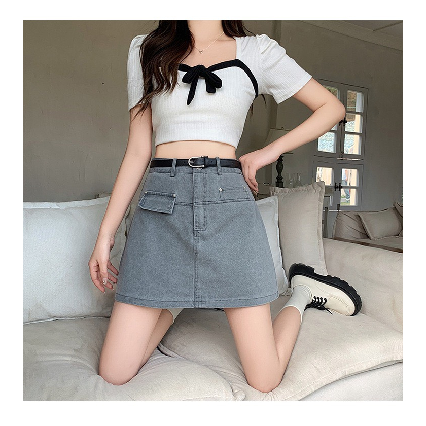 Chân váy BIGSIZE chữ A ngắn không kèm đai M14717  55-95KG