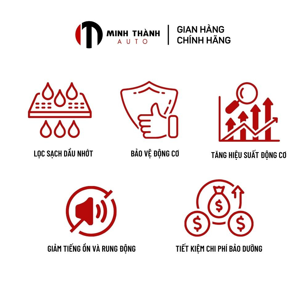 Lọc nhớt động cơ, lọc dầu xe Vios, Wigo, Yaris, Rush, Camry, Altis, Corolla Cross, Avanza mã 90915YZZE1 MINH THÀNH AUTO