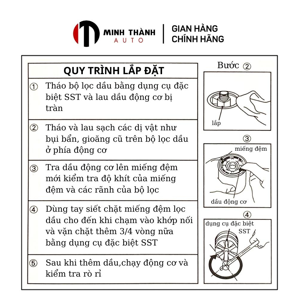 Lọc nhớt động cơ, lọc dầu xe Vios, Wigo, Yaris, Rush, Camry, Altis, Corolla Cross, Avanza mã 90915YZZE1 MINH THÀNH AUTO