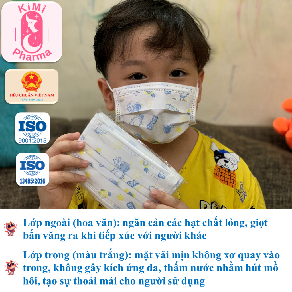 Khẩu trang cho bé y tế An Tâm - Hộp 50 cái