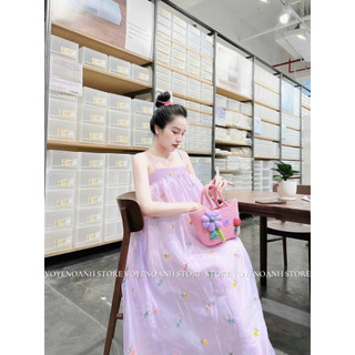 ĐẦM MAXI HOA HAI DÂY