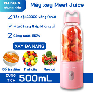 Máy xay sinh tố cầm tay, xay thịt, máy xay mini 500ml đa năng