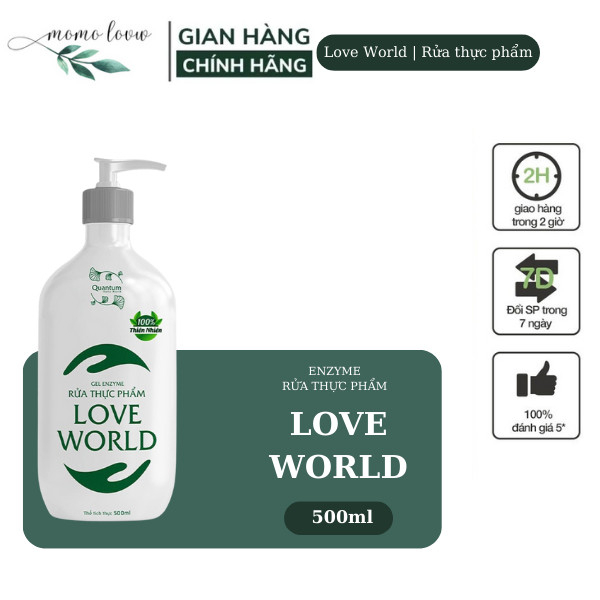 Nước rửa thực phẩm Love world khử sạch mùi tanh thịt cá an toàn cho người sử dụng, 100% từ thiên nhiên