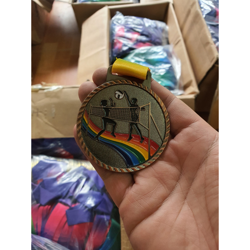 Huy chương bóng chuyền bằng kim loại cao cấp
